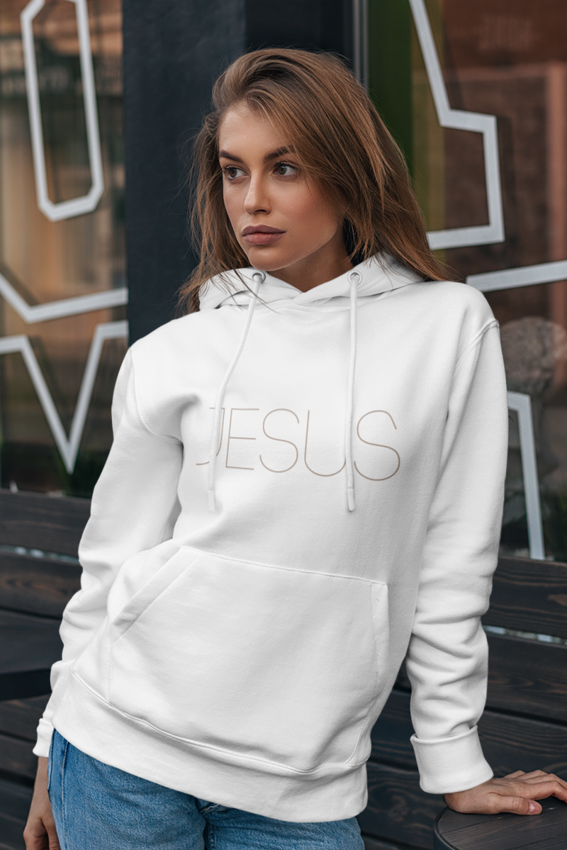 JESUS HOODIE-WHITE