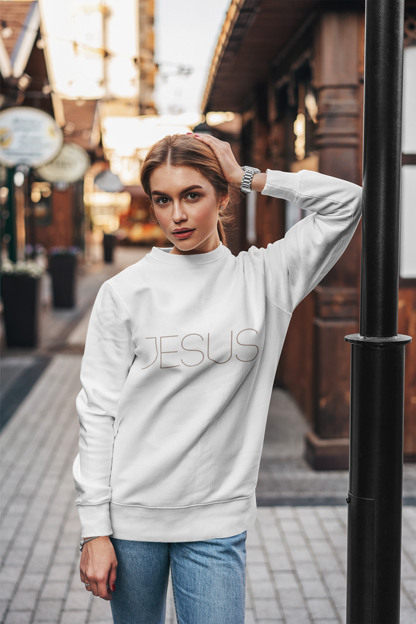 JESUS SWEATSHIRT-WHITE