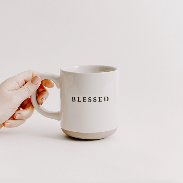 Blessed Stoneware Coffee Mug