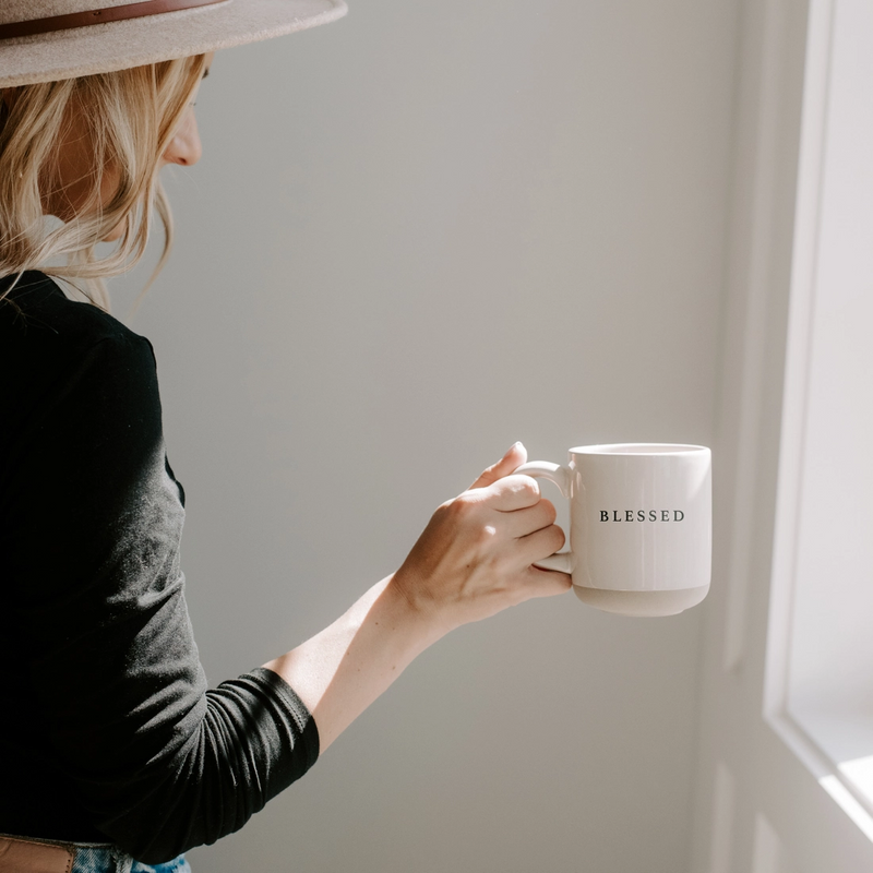 Blessed Stoneware Coffee Mug