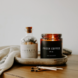 Fresh Coffee Soy Candle | Amber Jar Candle