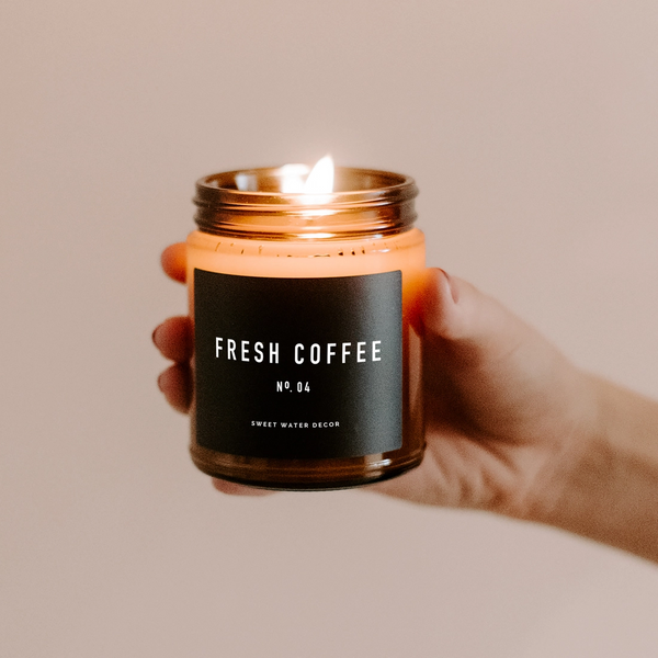 Fresh Coffee Soy Candle | Amber Jar Candle