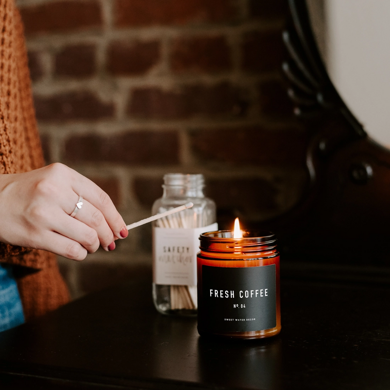 Fresh Coffee Soy Candle | Amber Jar Candle