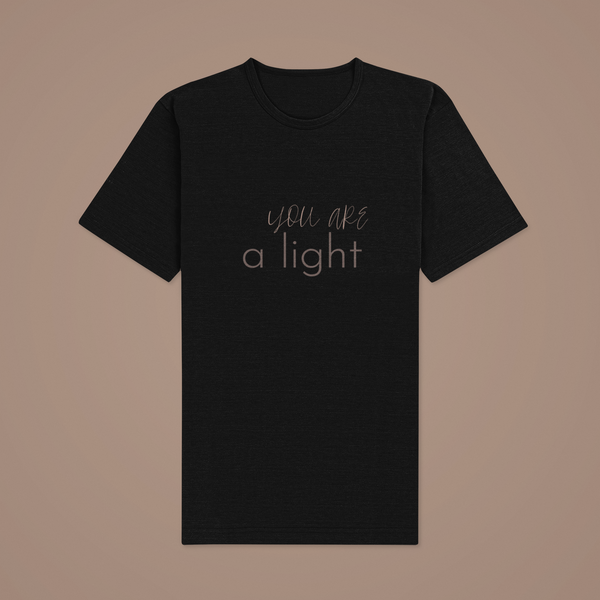 BLACK YOU ARE A LIGHT TEE